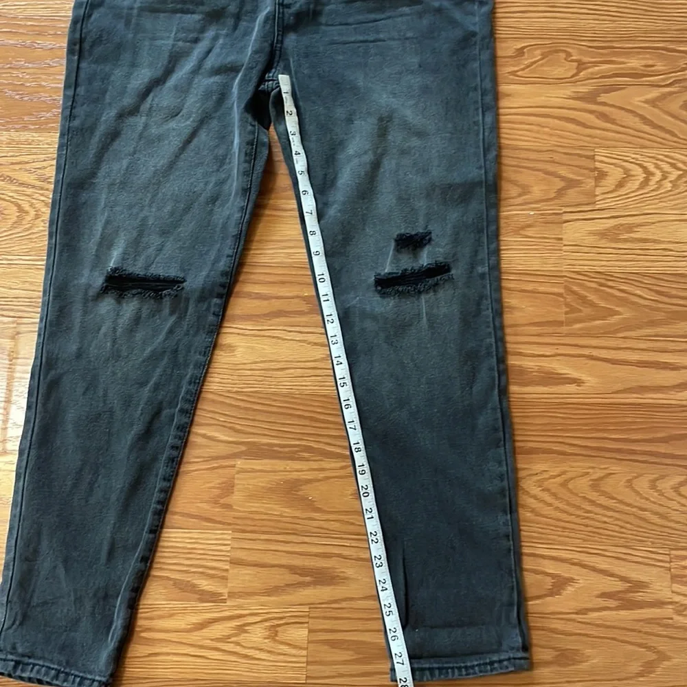 NWT Miss Poured in Blue Black Distressed w/ Holes High Waist Ankle Jeans Size 14